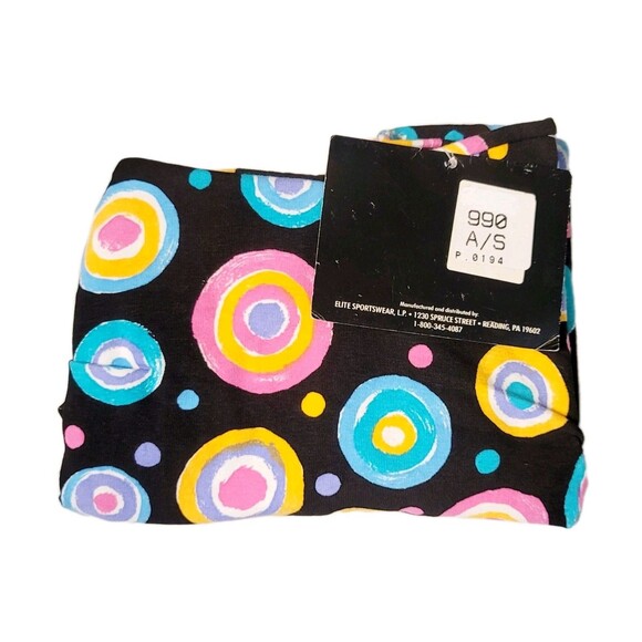 GK Elite VTG Retro 60s Concentric Circles LS Cotton Leotard Bodysuit AS Adult S - Picture 15 of 15